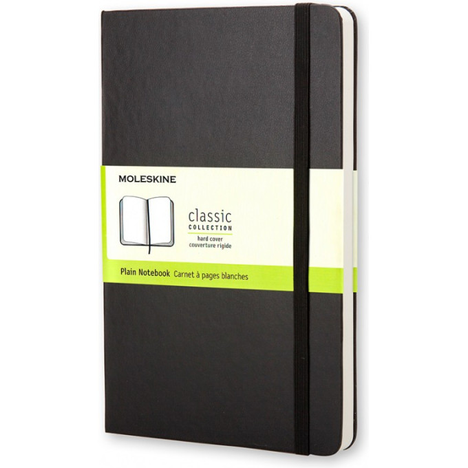 Блокнот MOLESKINE Classic Large, без разлиновки, чёрный QP062